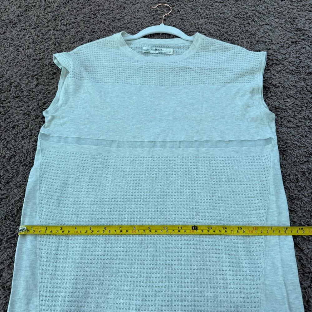 2 FOR $20 ALL SAINTS FILAMENT SLEEVELESS SWEATER DRESS OVERSIZED NATURAL 2 $100 - Picture 10 of 10